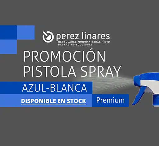 PROMOCIÓN en Pérez Linares de pistolas spray premium azul-blanco. Una pistola pulverizadora en spray de gran calidad 100% reutilizable.