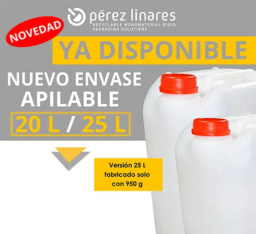 Disponible nuevo envase de 20 y 25 litros de rosca 60 mm.